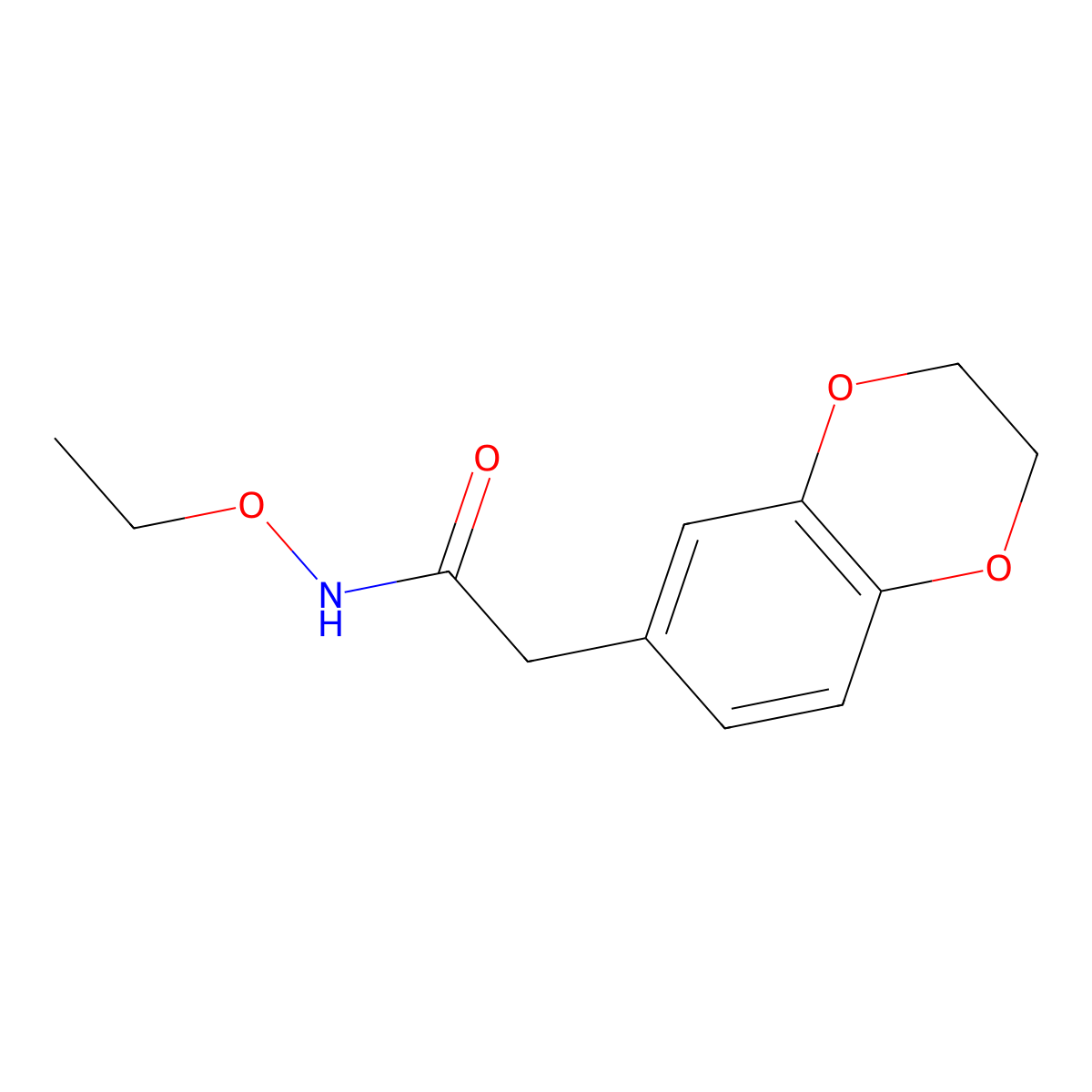 2-(2,3-dihydro-1,4-benzodioxin-6-yl)-N-ethoxyacetamide molecular structure, CAS 1181533-47-0