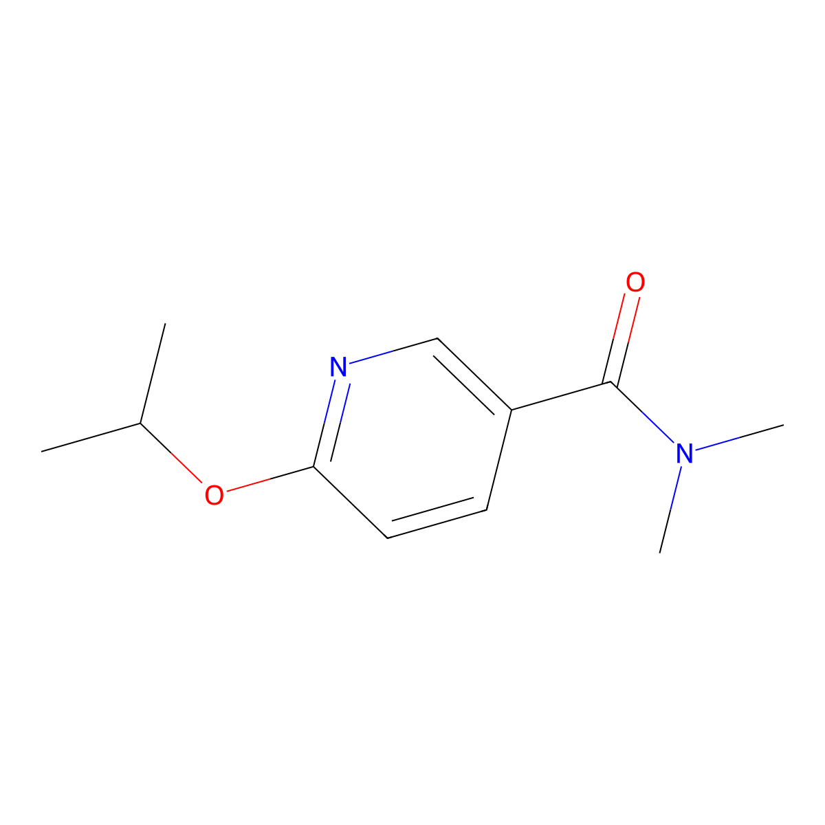 N,N-Dimethyl-6-(1-methylethoxy)-3-pyridinecarboxamide molecular structure, CAS 1181536-26-4