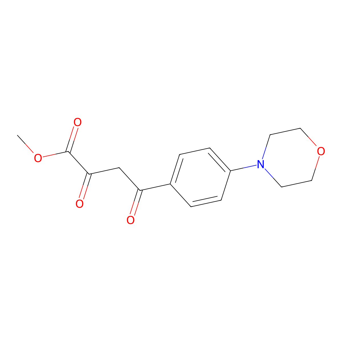 Methyl 4-[4-(morpholin-4-yl)phenyl]-2,4-dioxobutanoate molecular structure, CAS 1181537-45-0