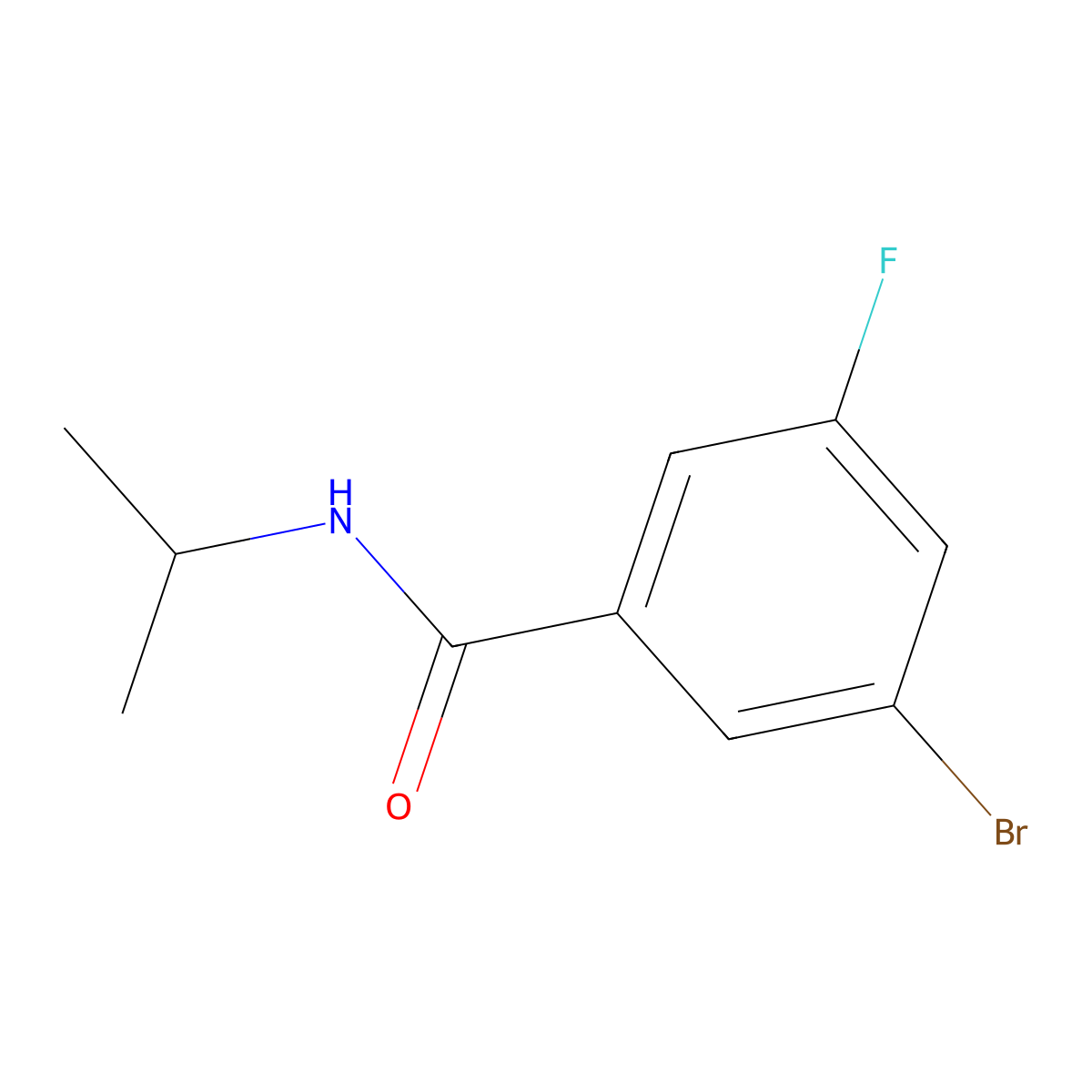 3-Bromo-5-fluoro-N-isopropylbenzamide molecular structure, CAS 1181538-97-5