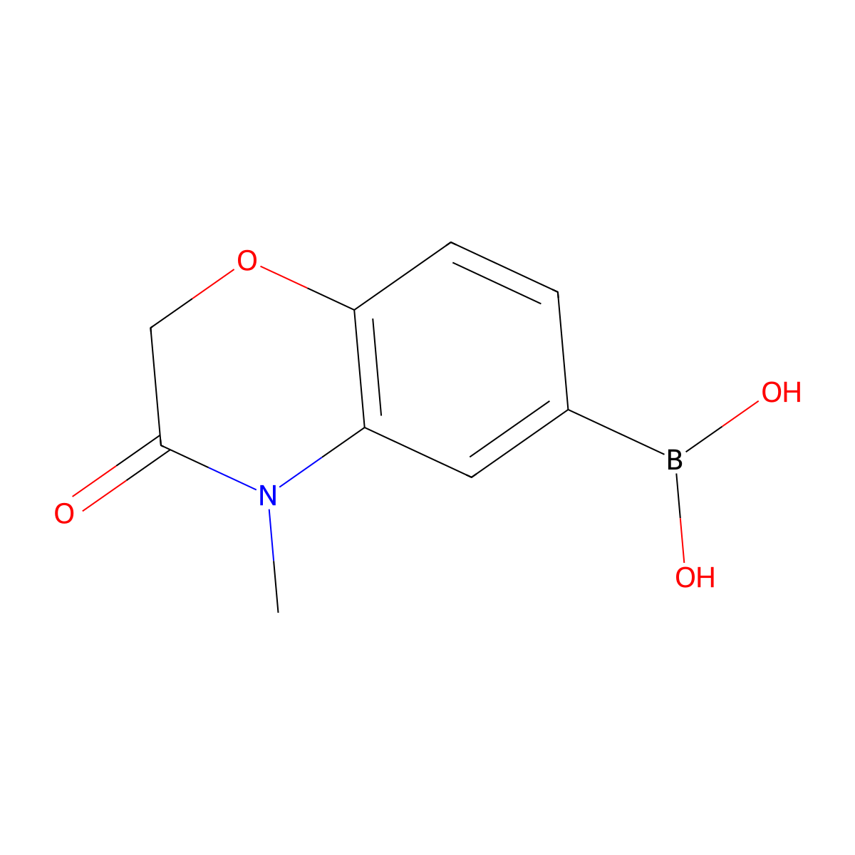 (4-Methyl-3-oxo-3,4-dihydro-2H-benzo[b][1,4]oxazin-6-yl)boronic acid molecular structure, CAS 1181556-97-7