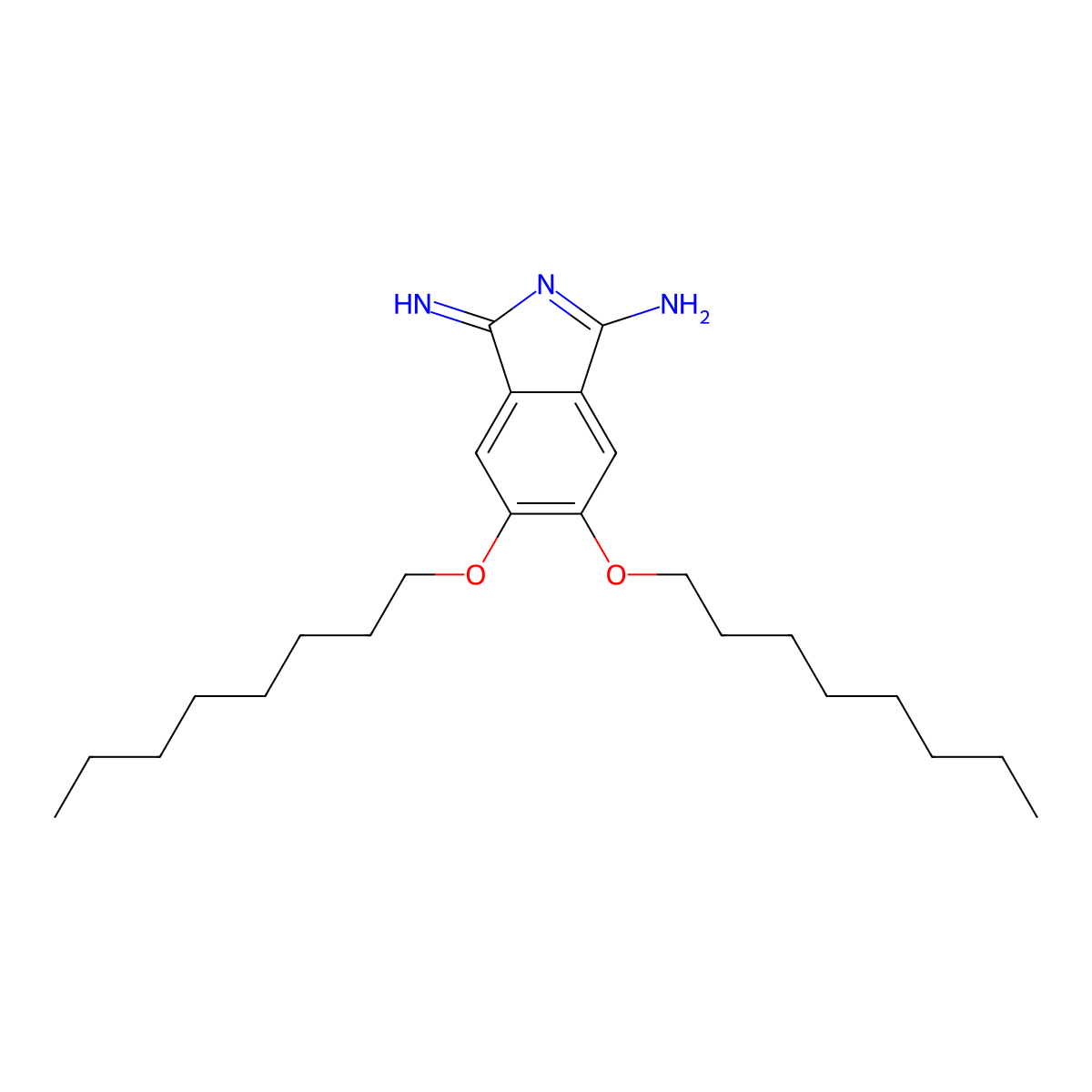 1,3-Diimino-5,6-bis(octyloxy)isoindoline molecular structure, CAS 118156-18-6