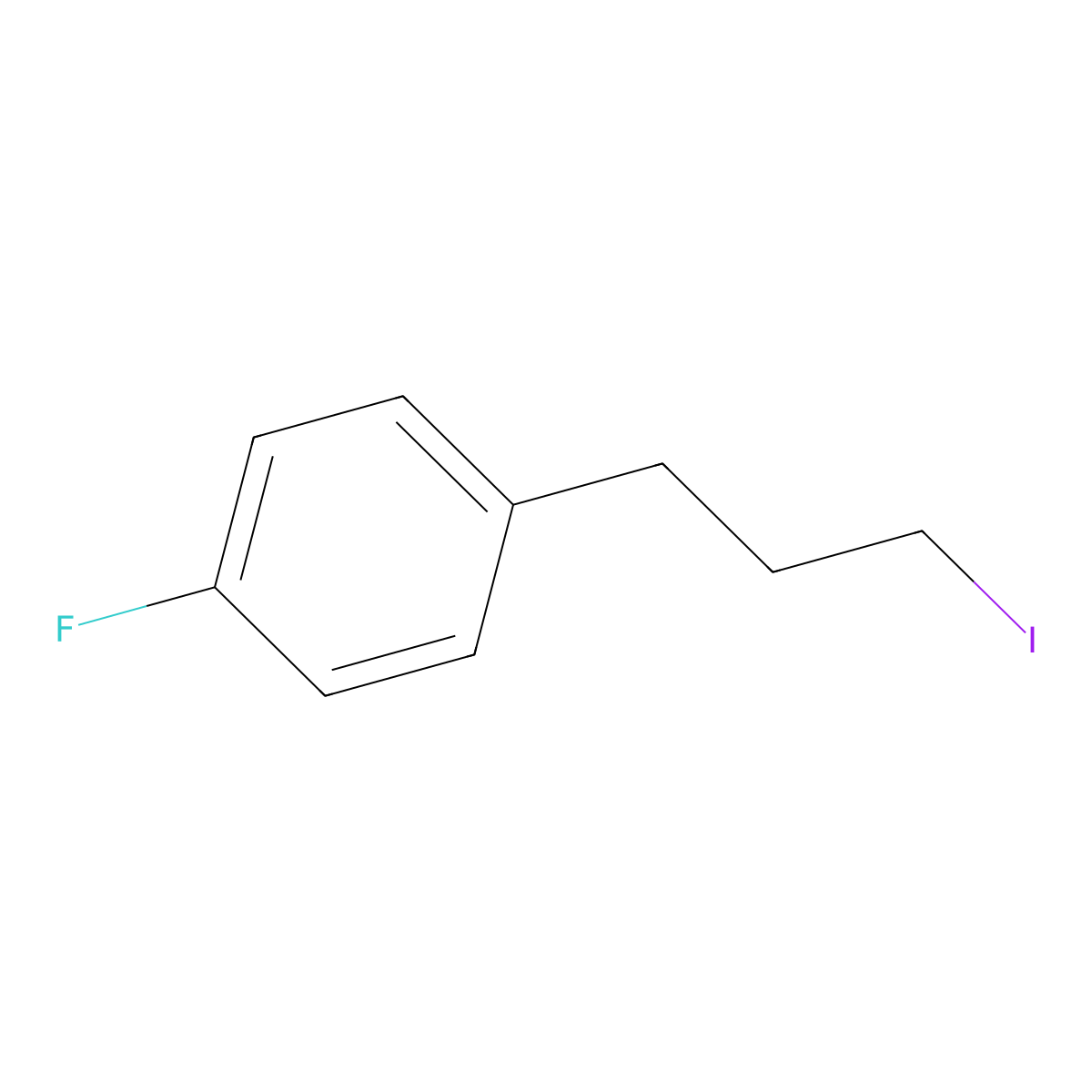 1-Fluoro-4-(3-iodopropyl)benzene molecular structure, CAS 118156-84-6