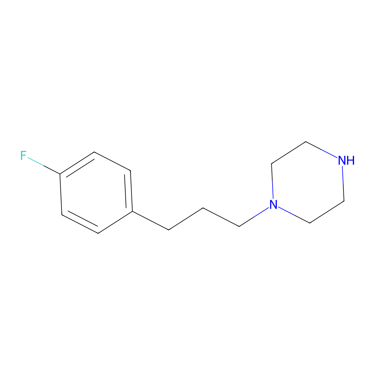 1-[3-(4-Fluorophenyl)propyl]piperazine molecular structure, CAS 118156-90-4