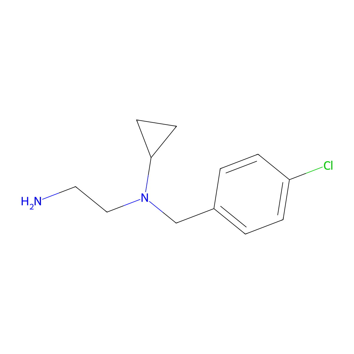N1-(4-chlorobenzyl)-N1-cyclopropylethane-1,2-diamine molecular structure, CAS 1181565-70-7