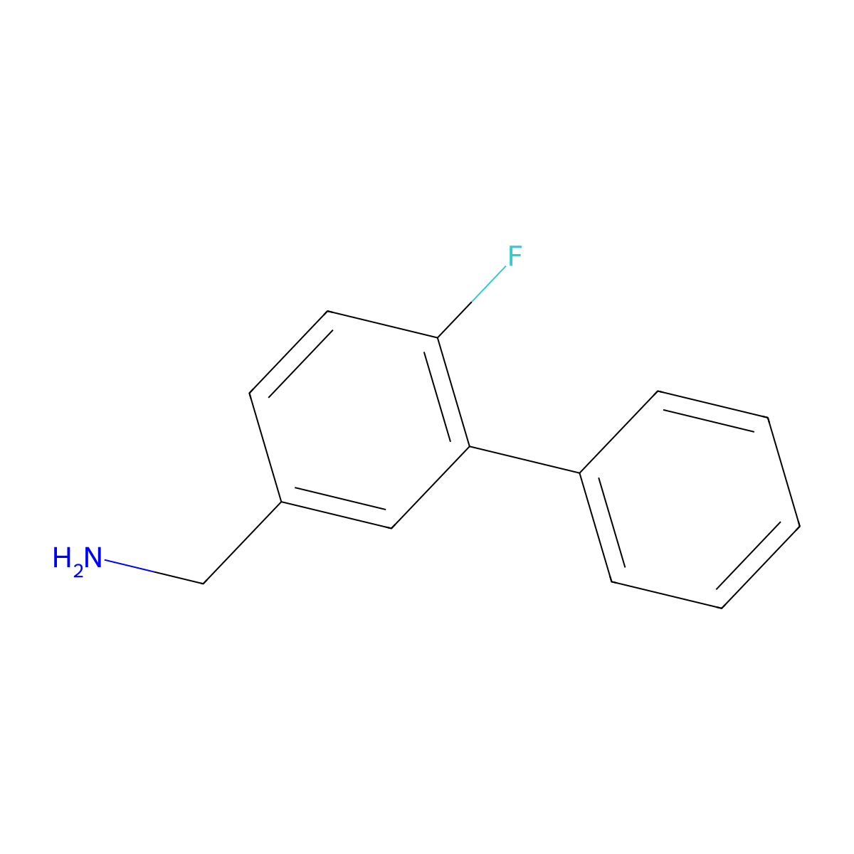 (2-Fluorobiphenyl-5-yl)methanamine molecular structure, CAS 1181566-38-0