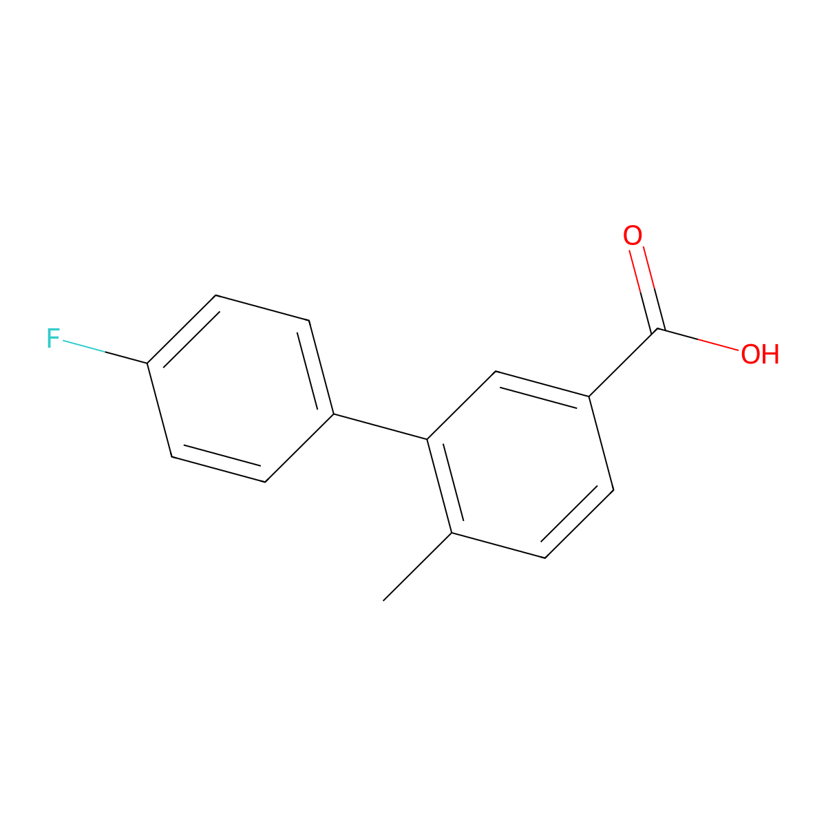 4'-Fluoro-2-methylbiphenyl-5-carboxylic acid molecular structure, CAS 1181566-56-2