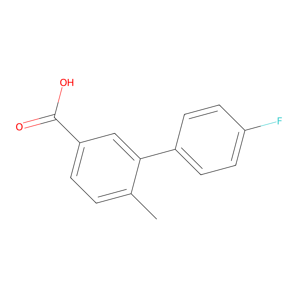 4'-Fluoro-2-methylbiphenyl-5-carboxylic acid molecular structure, CAS 1181566-56-2