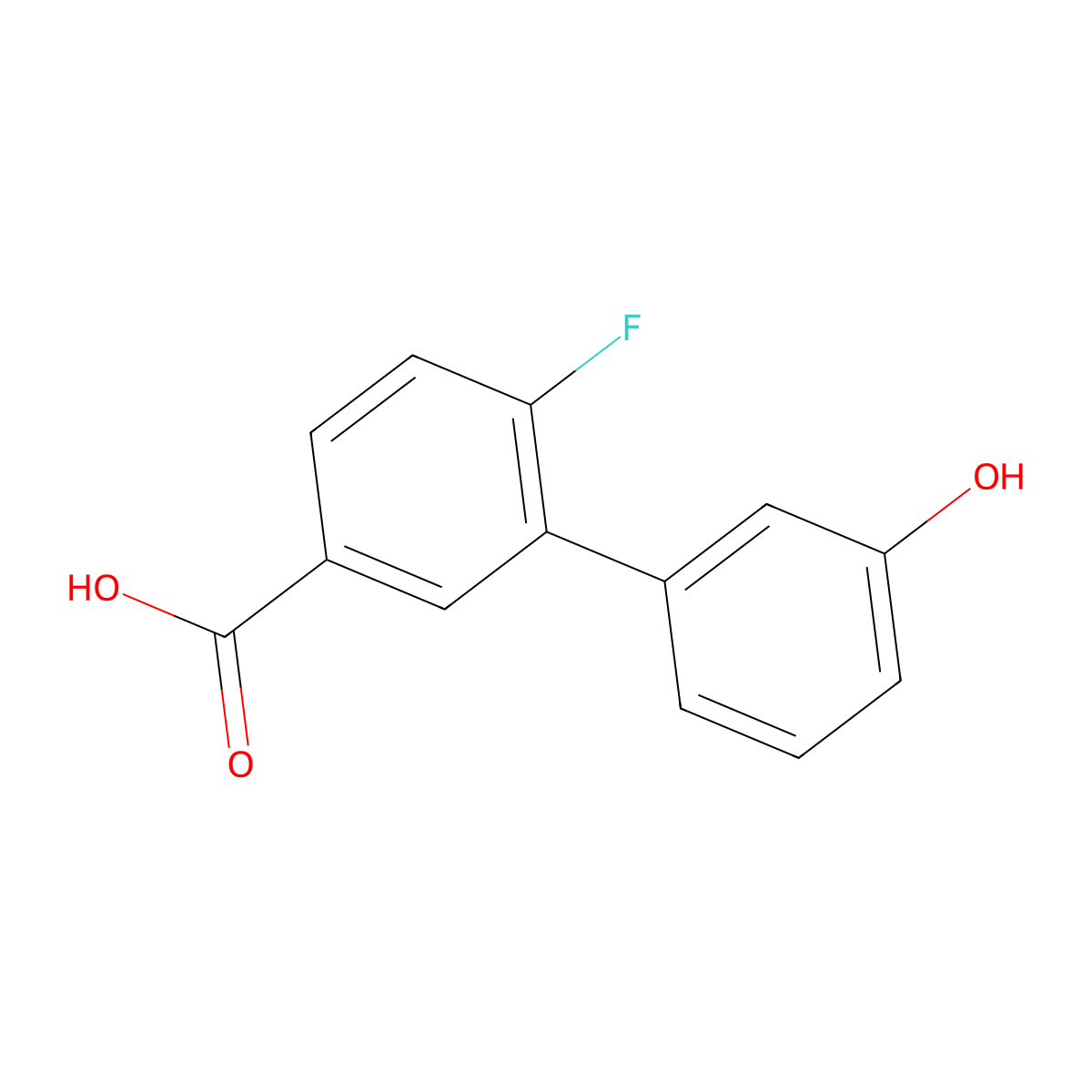 3-(5-Carboxy-2-fluorophenyl)phenol molecular structure, CAS 1181566-65-3