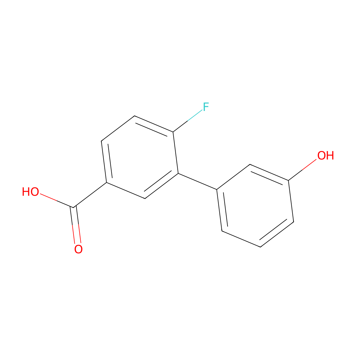 3-(5-Carboxy-2-fluorophenyl)phenol molecular structure, CAS 1181566-65-3