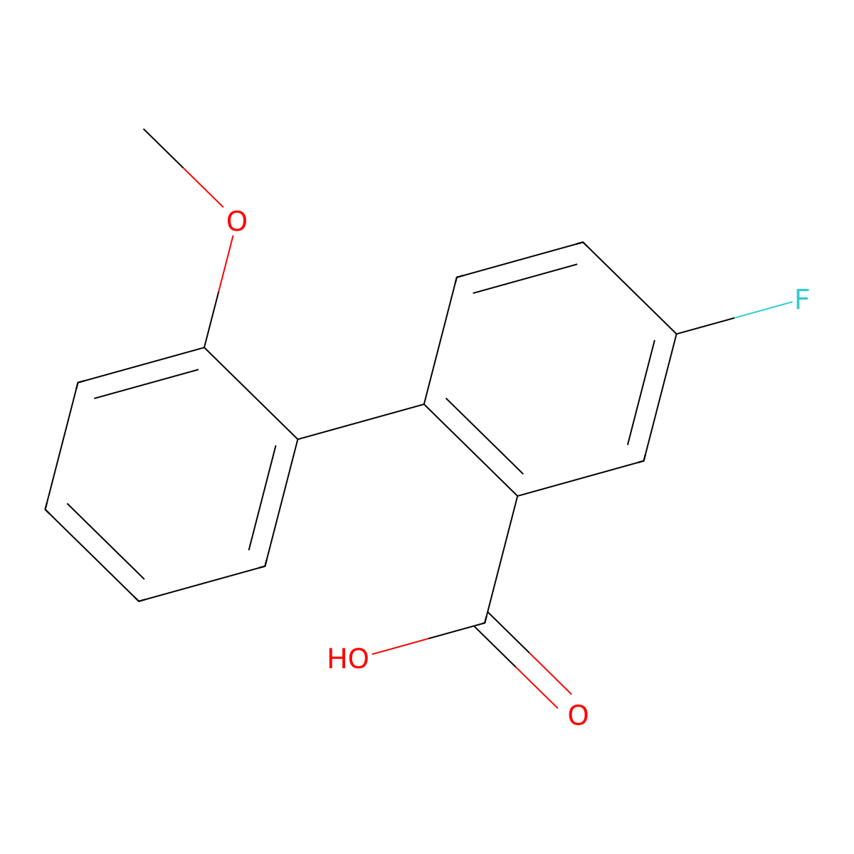 5-Fluoro-2-(2-methoxyphenyl)benzoic acid molecular structure, CAS 1181566-87-9