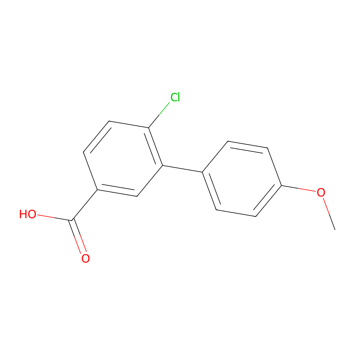 4-Chloro-3-(4-methoxyphenyl)benzoic acid molecular structure, CAS 1181567-17-8