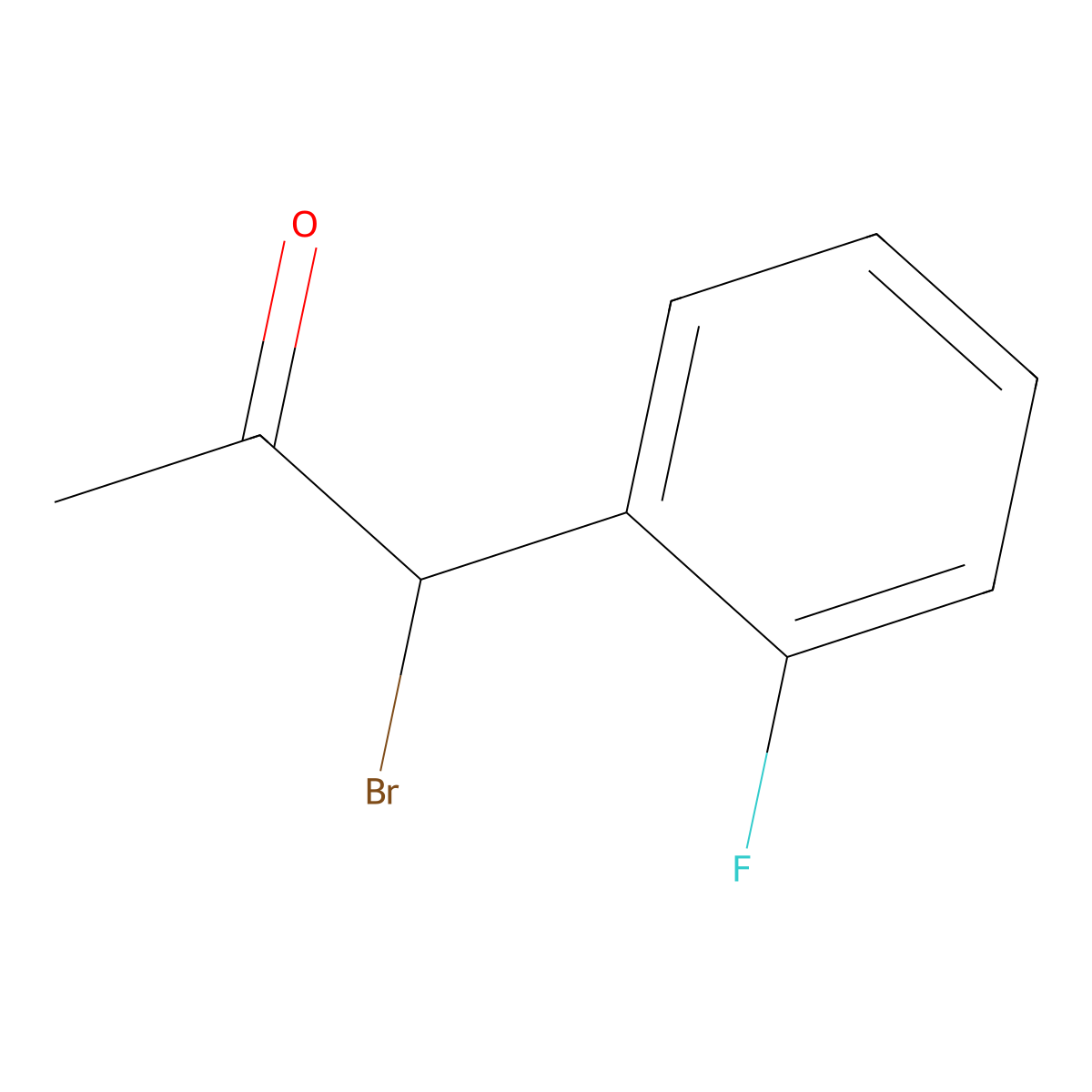 1-Bromo-1-(2-fluorophenyl)-2-propanone molecular structure, CAS 1181569-67-4