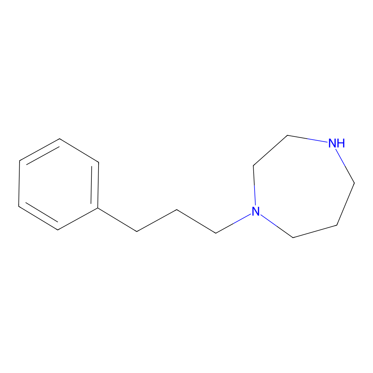 1-(3-Phenylpropyl)-1,4-diazepane molecular structure, CAS 118157-05-4