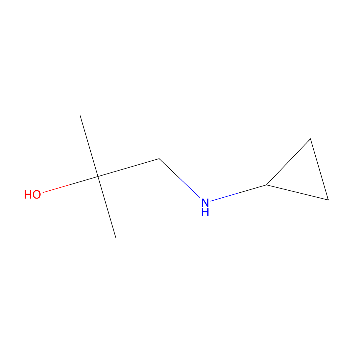 1-(Cyclopropylamino)-2-methylpropan-2-ol molecular structure, CAS 1181570-55-7
