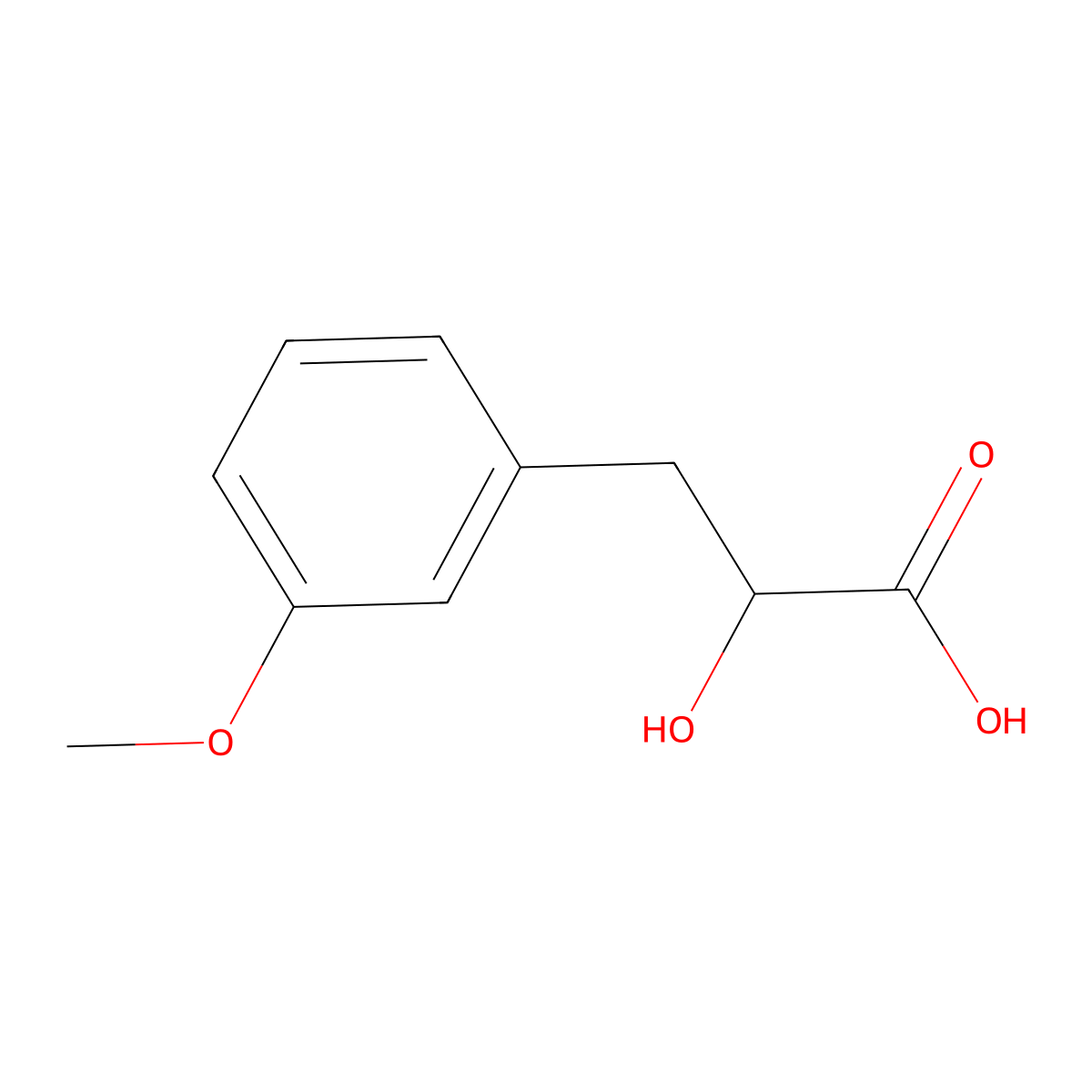 2-Hydroxy-3-(3-methoxyphenyl)propanoic acid molecular structure, CAS 1181574-73-1