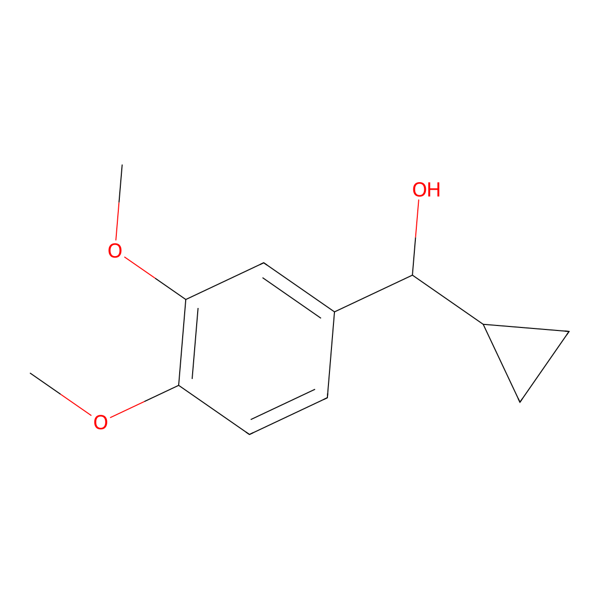 alpha-Cyclopropyl-3,4-dimethoxybenZenemethanol molecular structure, CAS 1181579-96-3