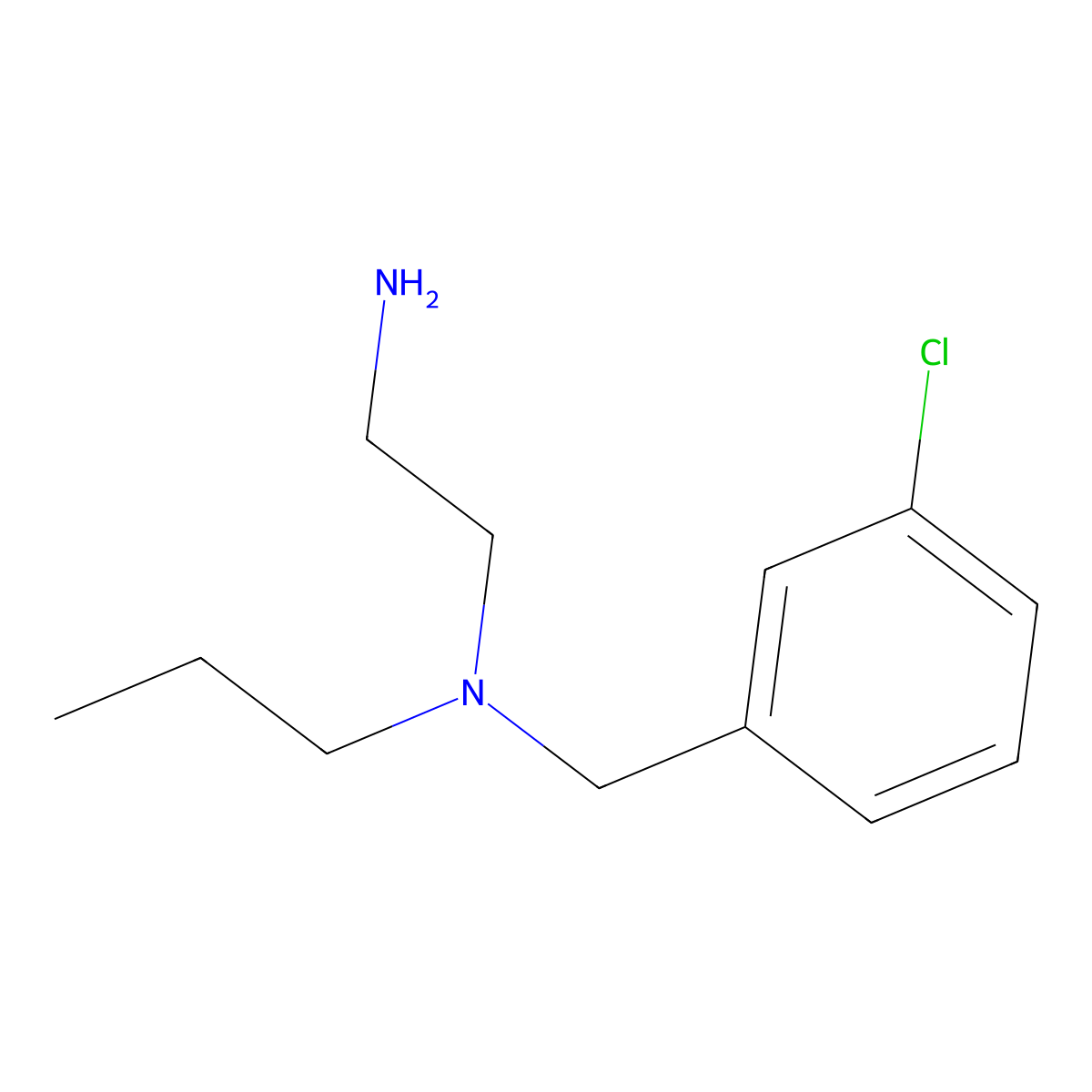 (2-Aminoethyl)[(3-chlorophenyl)methyl]propylamine molecular structure, CAS 1181583-66-3