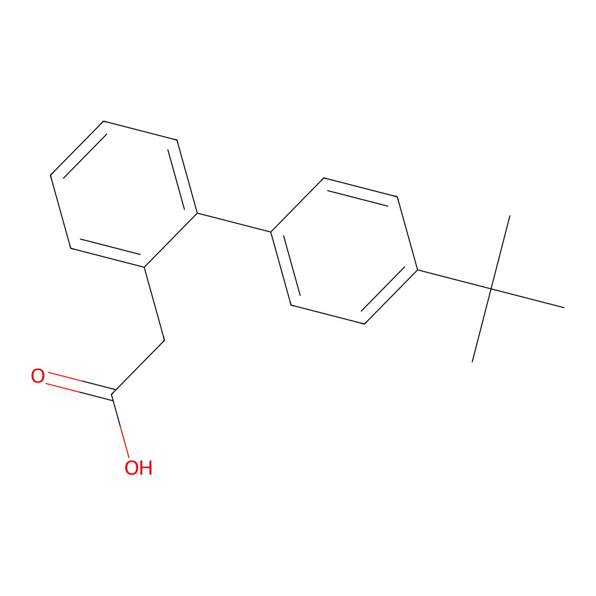 4'-(1,1-Dimethylethyl)[1,1'-biphenyl]-2-acetic acid molecular structure, CAS 1181584-65-5