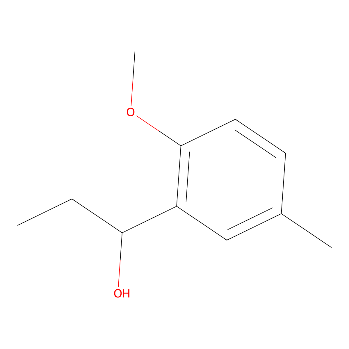 1-(2-Methoxy-5-methylphenyl)propan-1-ol molecular structure, CAS 1181589-27-4