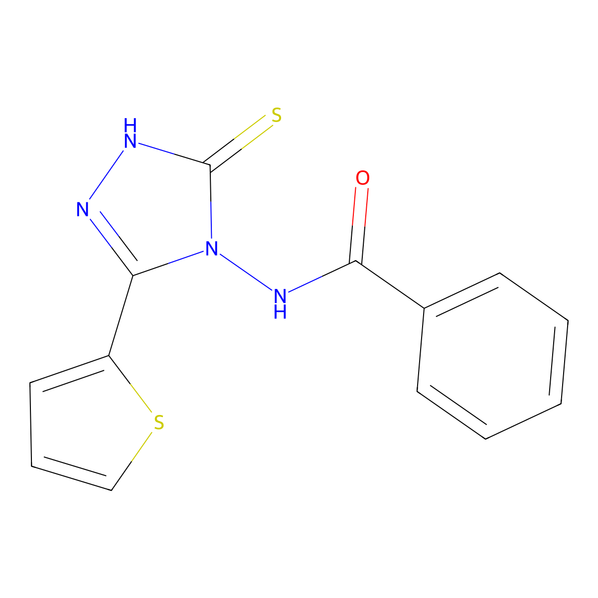 N-[3-sulfanyl-5-(2-thienyl)-4H-1,2,4-triazol-4-yl]benzenecarboxamide molecular structure, CAS 118159-05-0