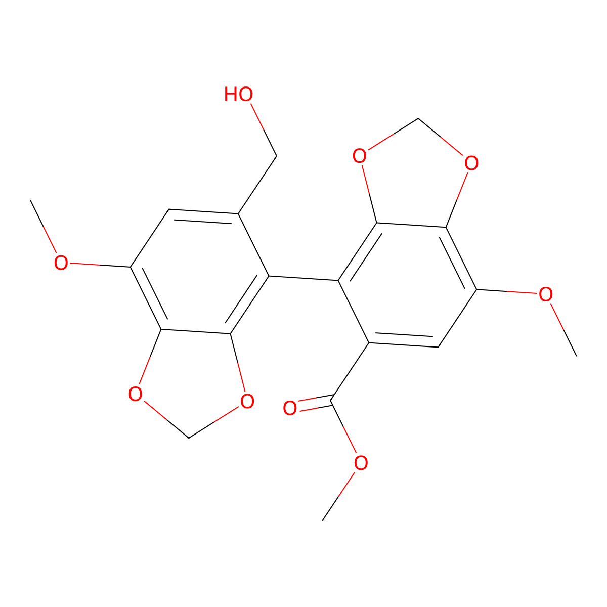 Bicyclol molecular structure, CAS 118159-48-1