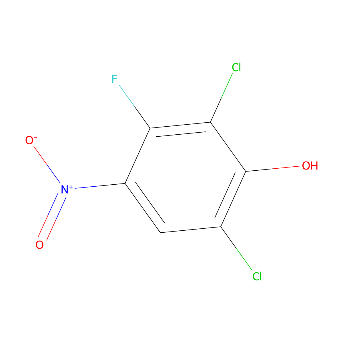 2,6-Dichloro-3-fluoro-4-nitrophenol molecular structure, CAS 118159-52-7