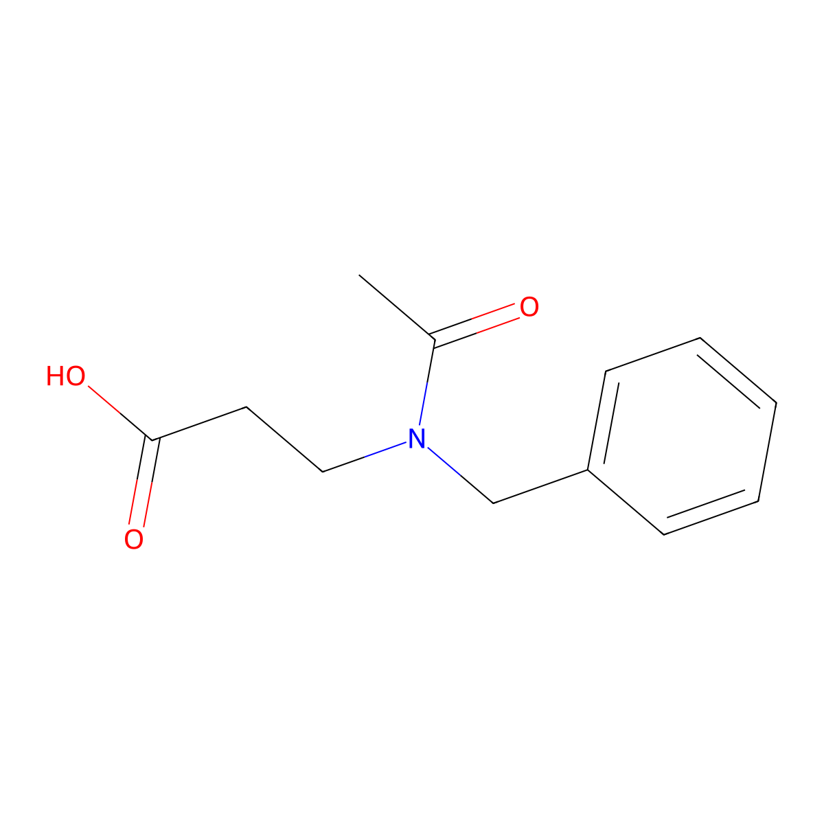 3-(N-benzylacetamido)propanoic acid molecular structure, CAS 1181590-67-9