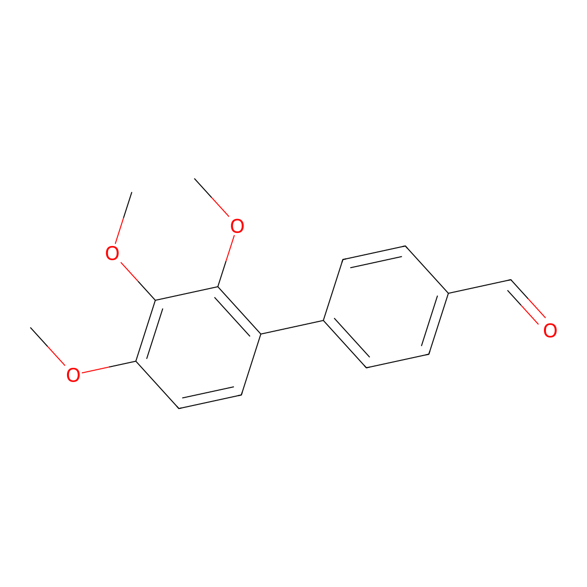 2',3',4'-Trimethoxy-[1,1'-biphenyl]-4-carbaldehyde molecular structure, CAS 1181591-90-1
