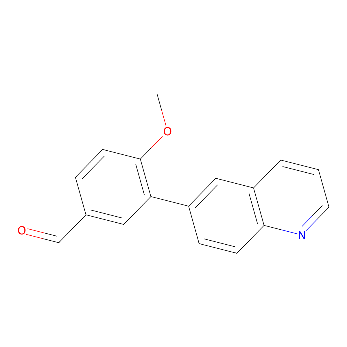 4-Methoxy-3-quinolin-6-ylbenzaldehyde molecular structure, CAS 1181592-47-1