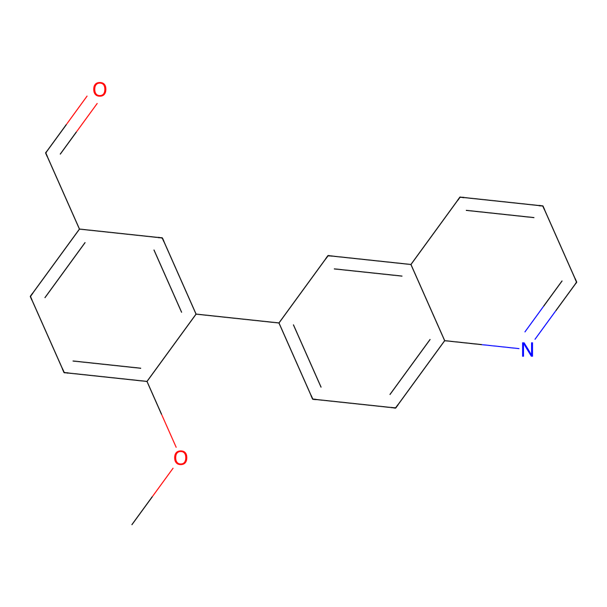 4-Methoxy-3-quinolin-6-ylbenzaldehyde molecular structure, CAS 1181592-47-1