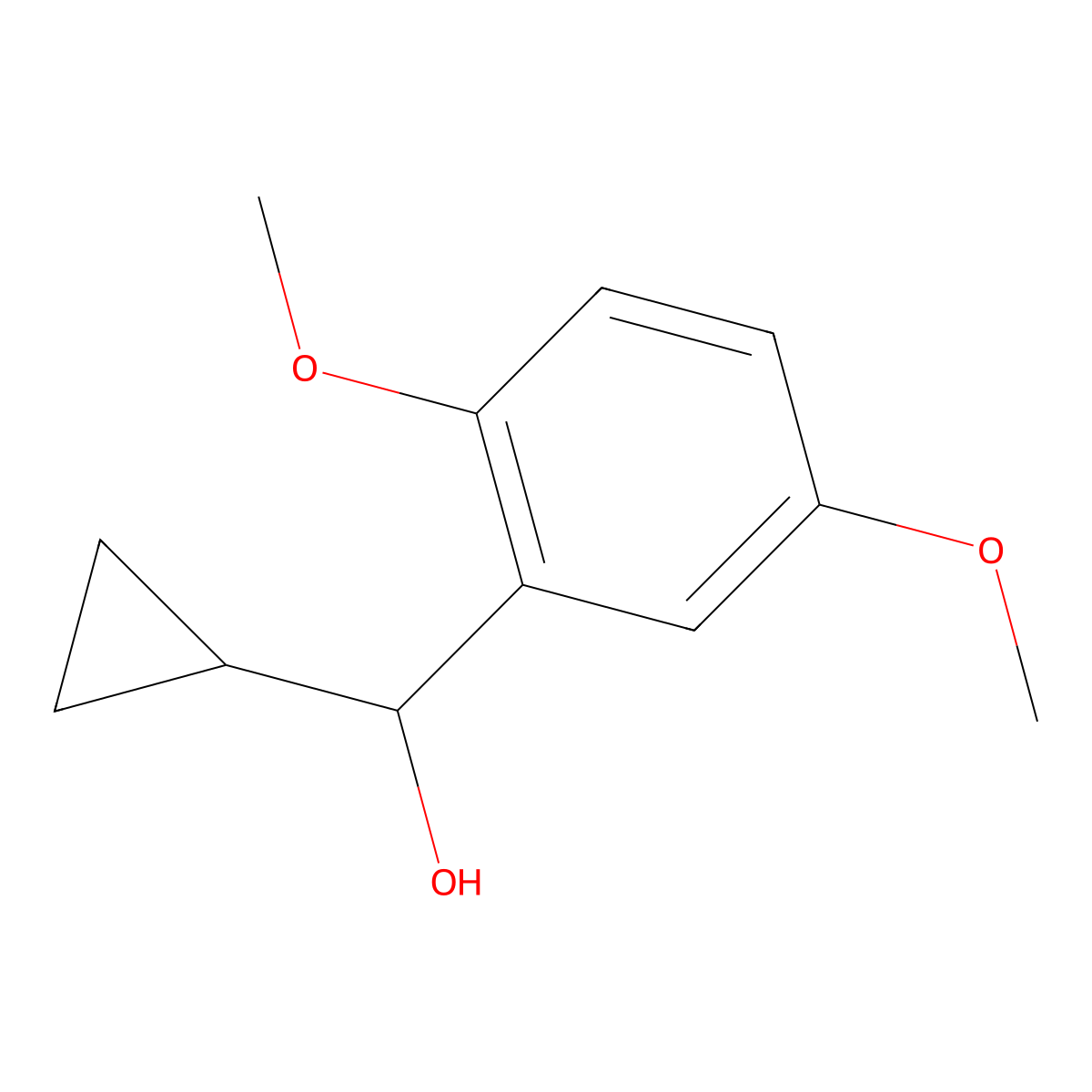 alpha-Cyclopropyl-2,5-dimethoxybenZenemethanol molecular structure, CAS 1181593-03-2