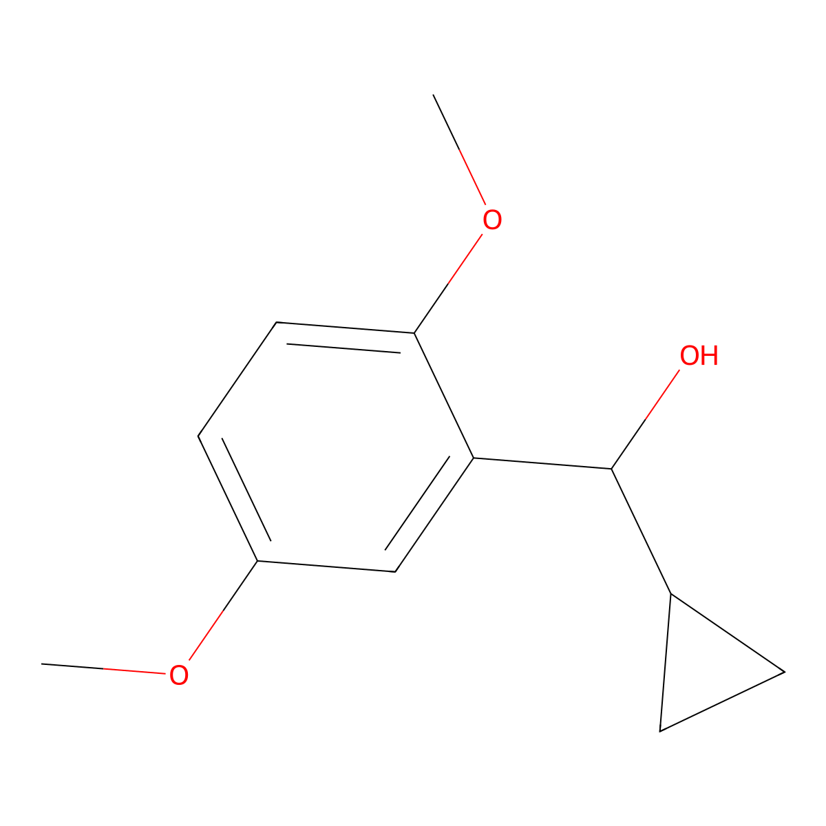 alpha-Cyclopropyl-2,5-dimethoxybenZenemethanol molecular structure, CAS 1181593-03-2