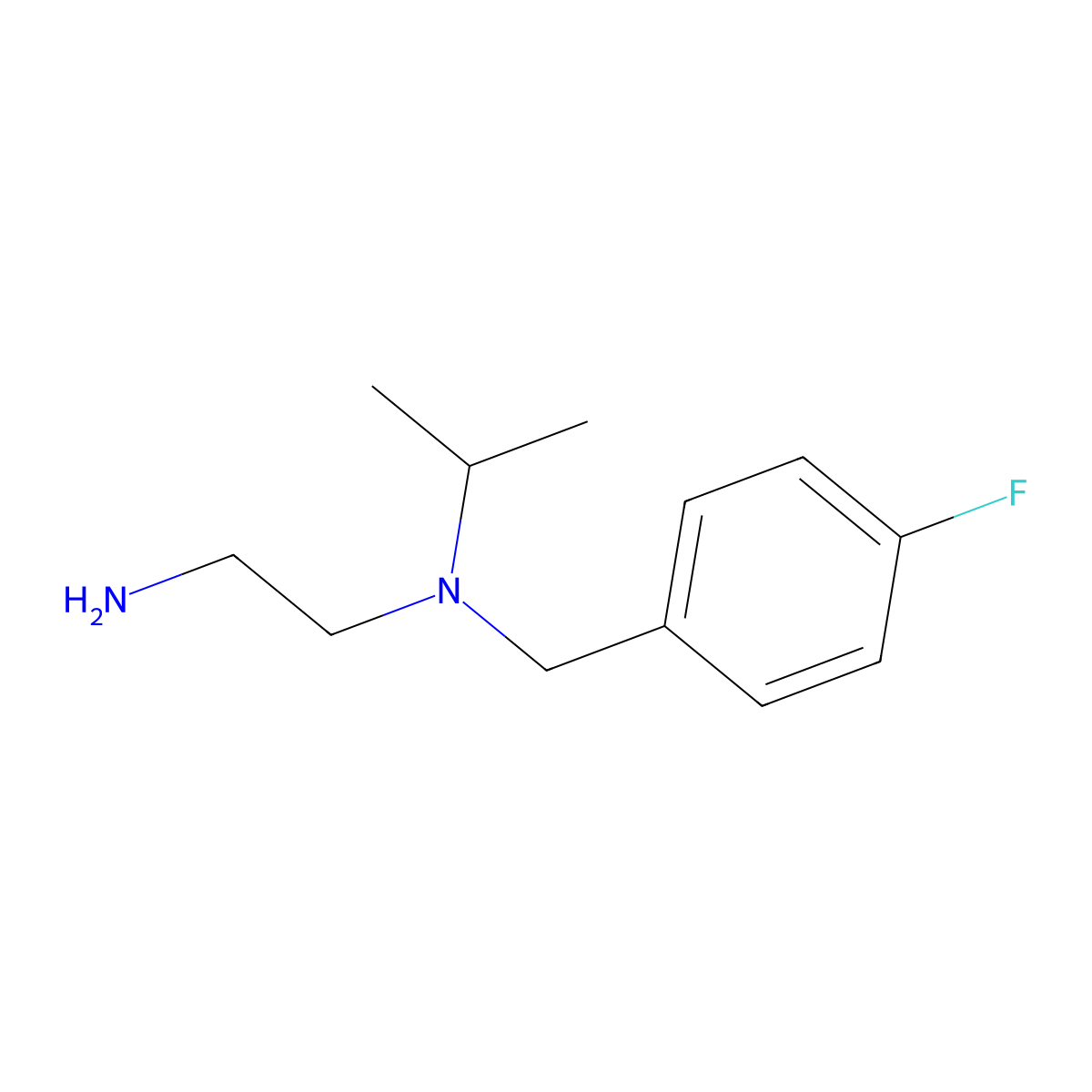 N1-(4-fluorobenzyl)-N1-isopropylethane-1,2-diamine molecular structure, CAS 1181593-42-9