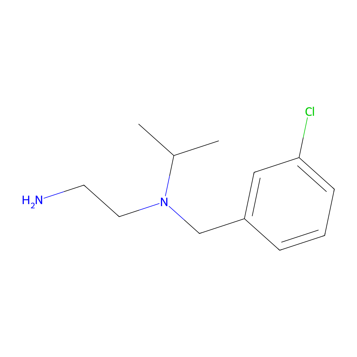 N1-(3-chlorobenzyl)-N1-isopropylethane-1,2-diamine molecular structure, CAS 1181595-57-2