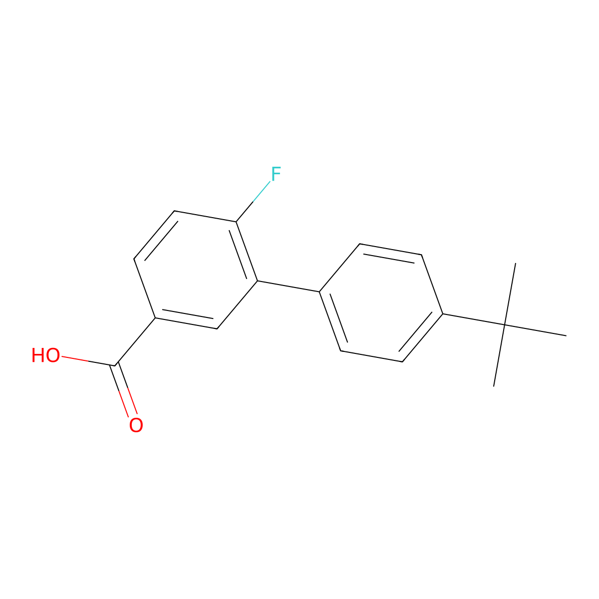 4-Fluoro-3-(4-T-butylphenyl)benzoic acid molecular structure, CAS 1181595-97-0