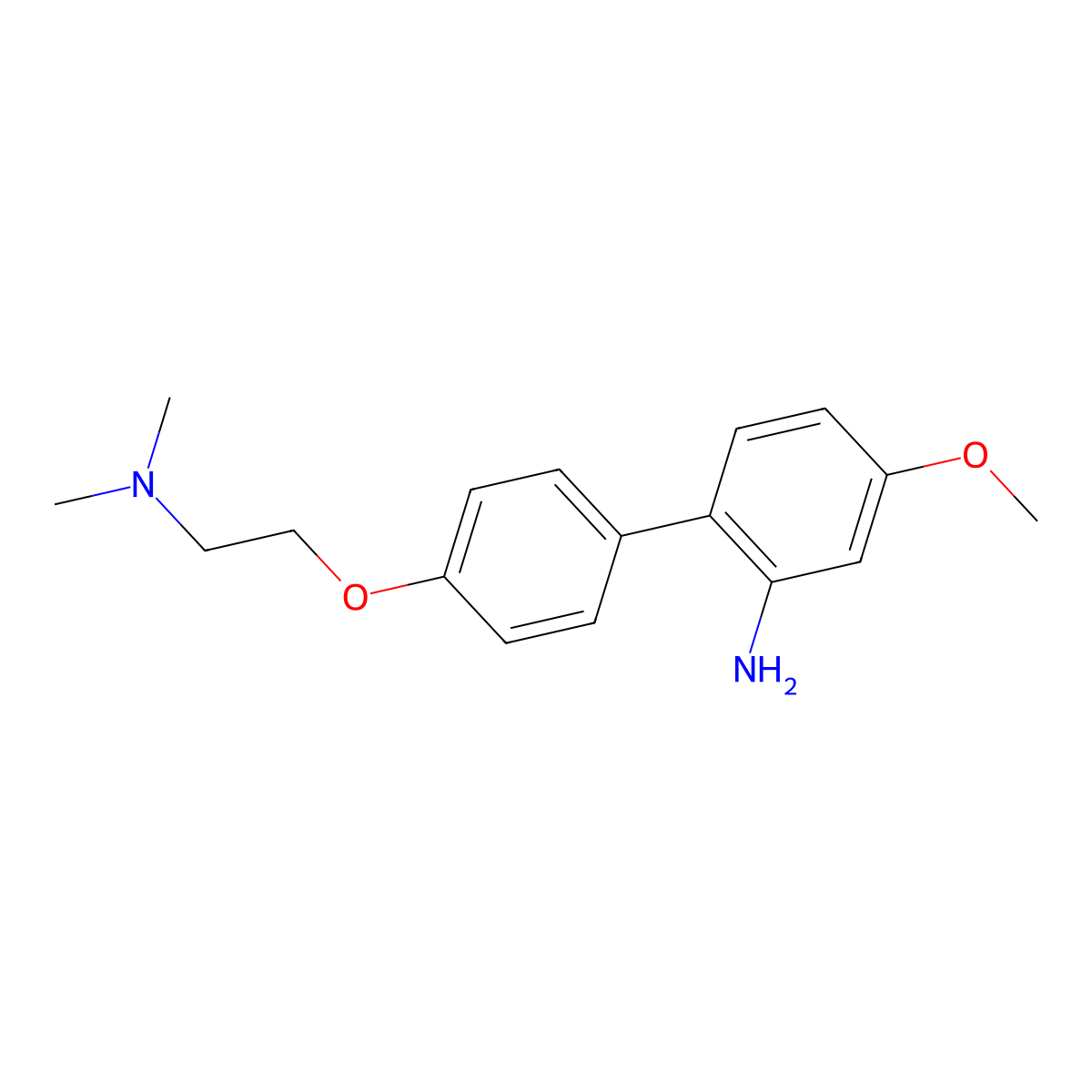 4'-[2-(Dimethylamino)ethoxy]-4-methoxy[1,1'-biphenyl]-2-amine molecular structure, CAS 1181596-15-5