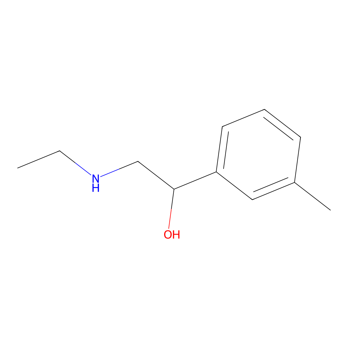 2-(Ethylamino)-1-(m-tolyl)ethan-1-ol molecular structure, CAS 1181600-63-4