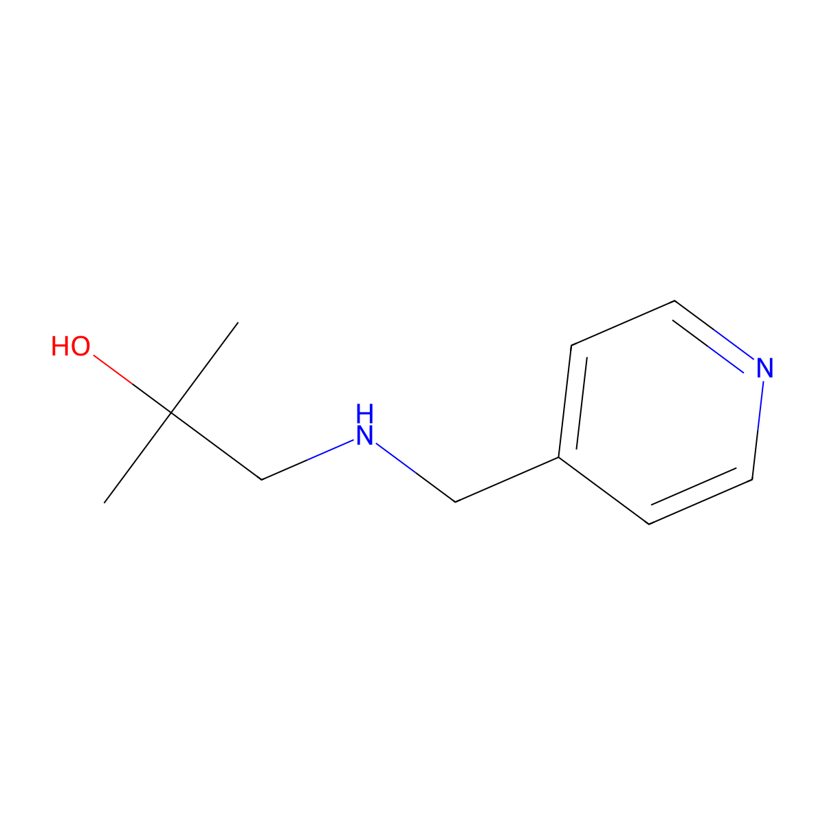 2-Methyl-1-((pyridin-4-ylmethyl)amino)propan-2-ol molecular structure, CAS 1181600-71-4