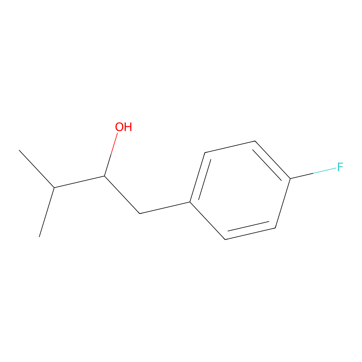 1-(4-Fluorophenyl)-3-methylbutan-2-ol molecular structure, CAS 1181600-74-7