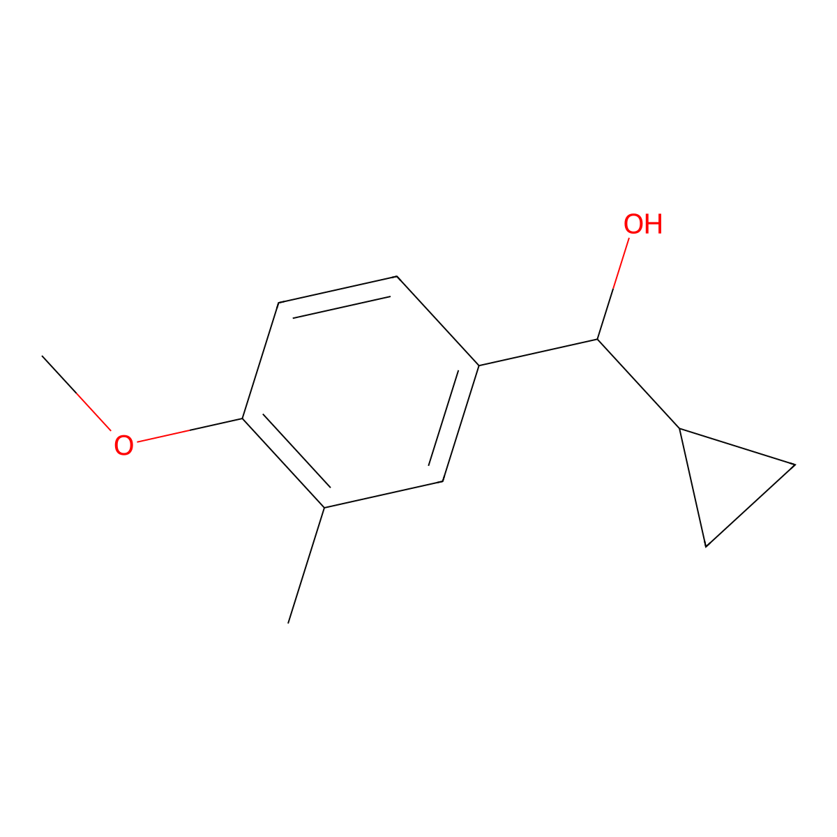 alpha-Cyclopropyl-4-methoxy-3-methylbenZenemethanol molecular structure, CAS 1181601-05-7