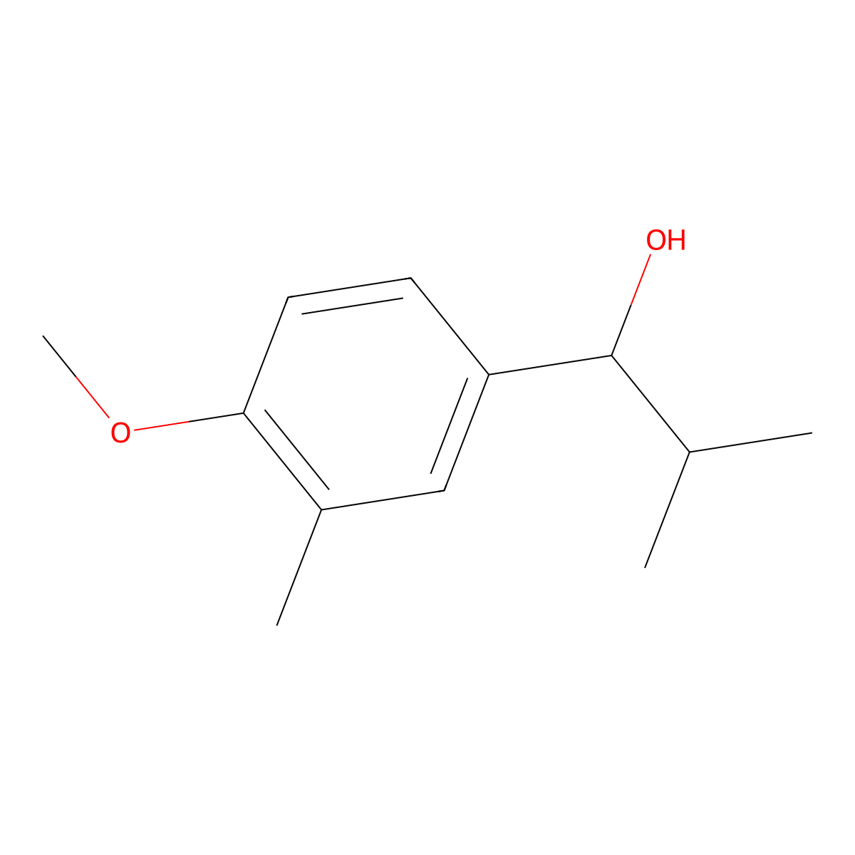 1-(4-Methoxy-3-methylphenyl)-2-methylpropan-1-ol molecular structure, CAS 1181601-14-8
