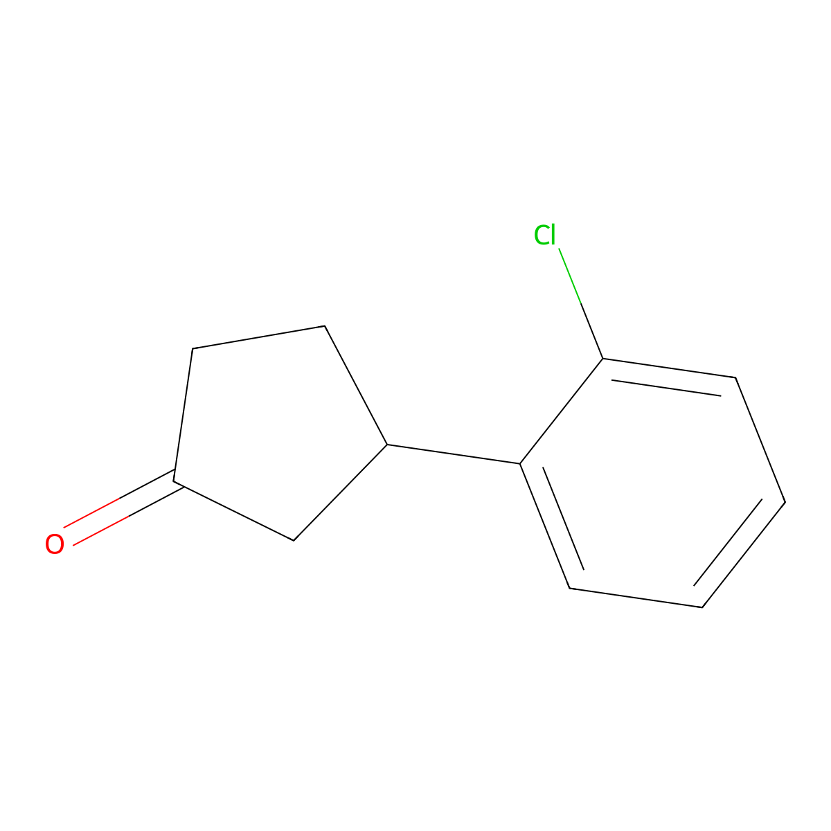 3-(2-Chlorophenyl)cyclopentanone molecular structure, CAS 1181601-19-3