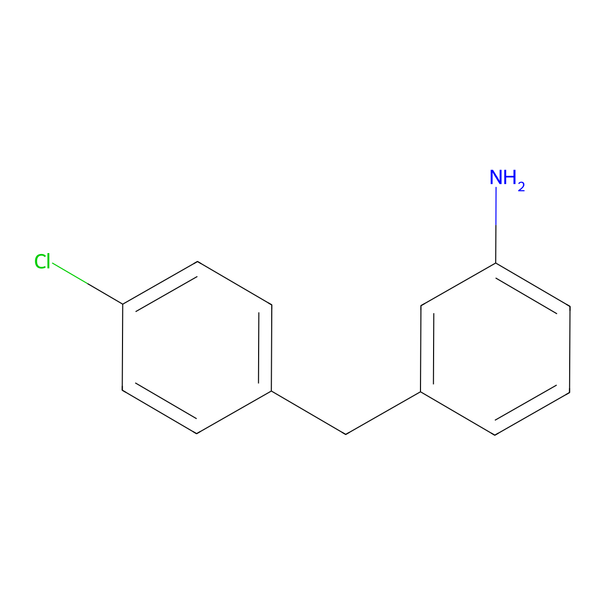 3-((4-Chlorophenyl)methyl)aniline molecular structure, CAS 1181603-39-3