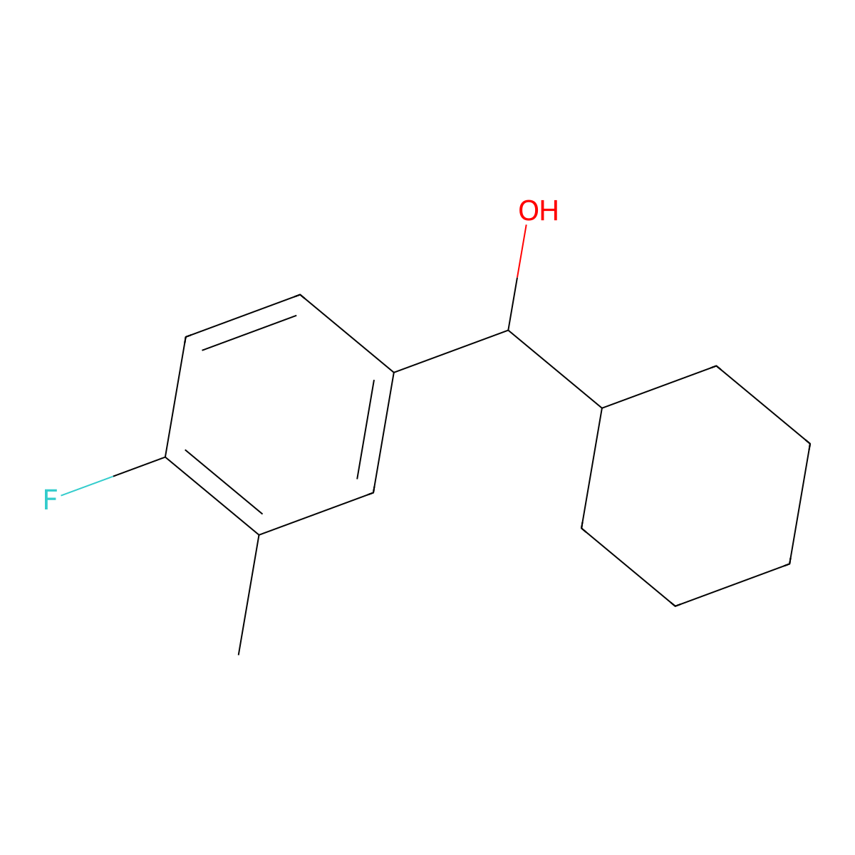 alpha-Cyclohexyl-4-fluoro-3-methylbenZenemethanol molecular structure, CAS 1181606-70-1