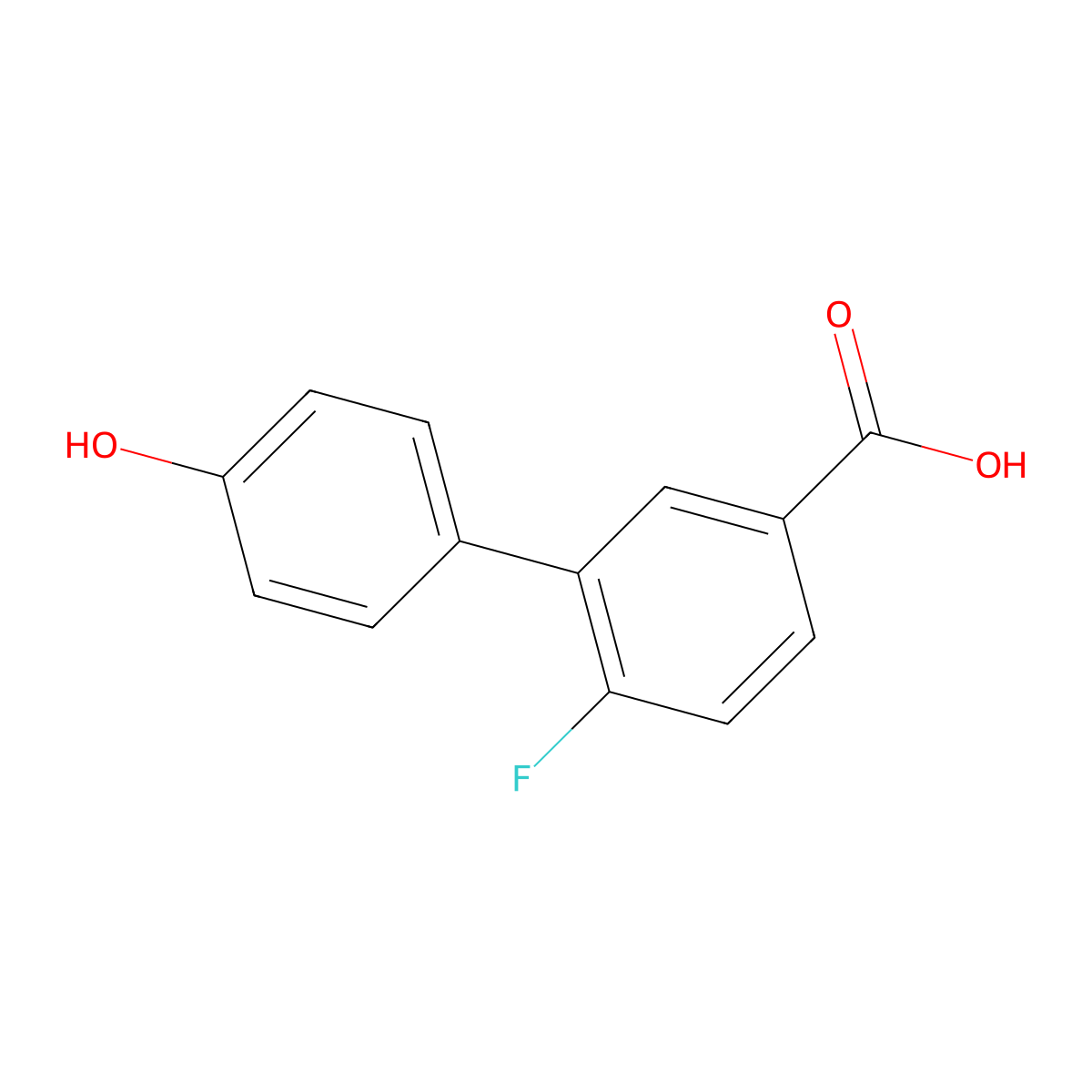 4-(5-Carboxy-2-fluorophenyl)phenol molecular structure, CAS 1181608-84-3