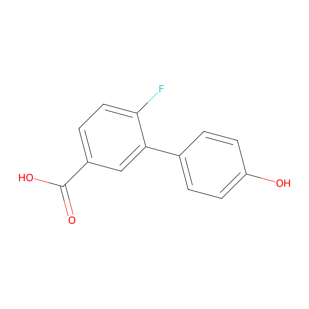 4-(5-Carboxy-2-fluorophenyl)phenol molecular structure, CAS 1181608-84-3