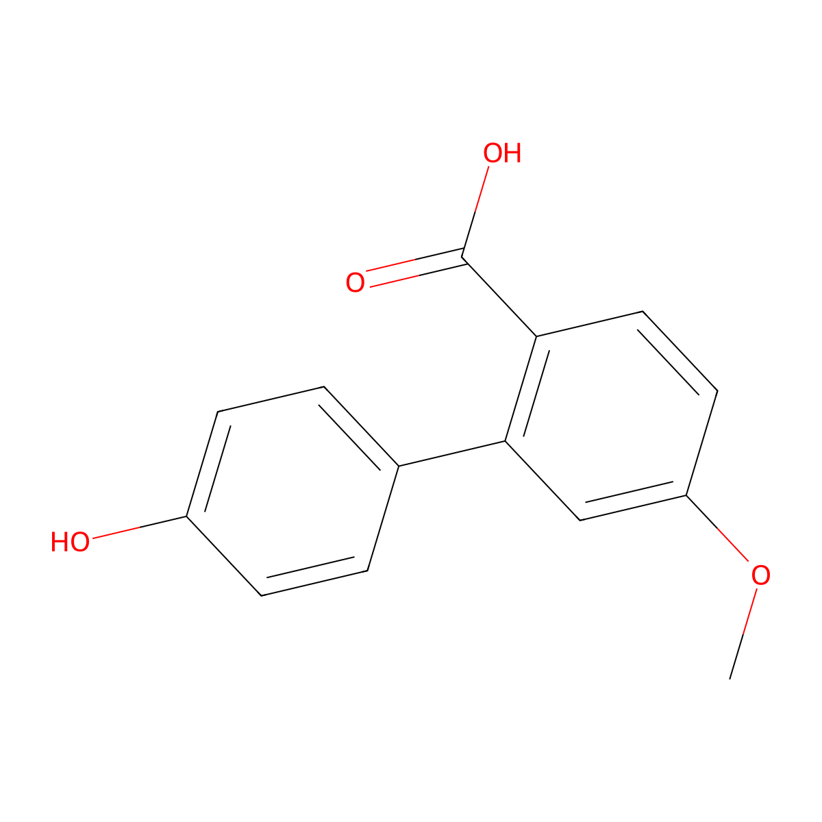 4'-Hydroxy-5-methoxy-[1,1'-biphenyl]-2-carboxylic acid molecular structure, CAS 1181608-93-4