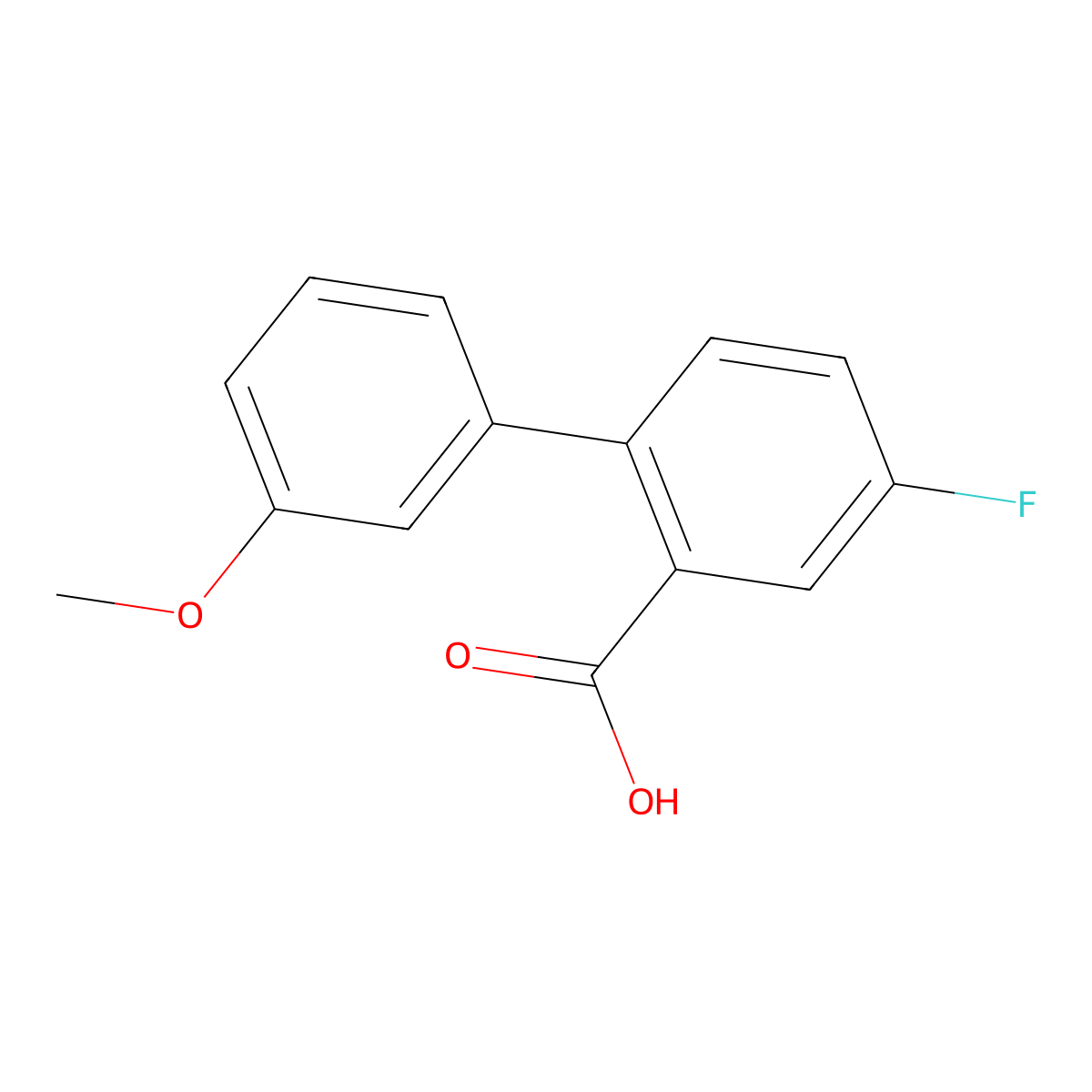 5-Fluoro-2-(3-methoxyphenyl)benzoic acid molecular structure, CAS 1181608-96-7