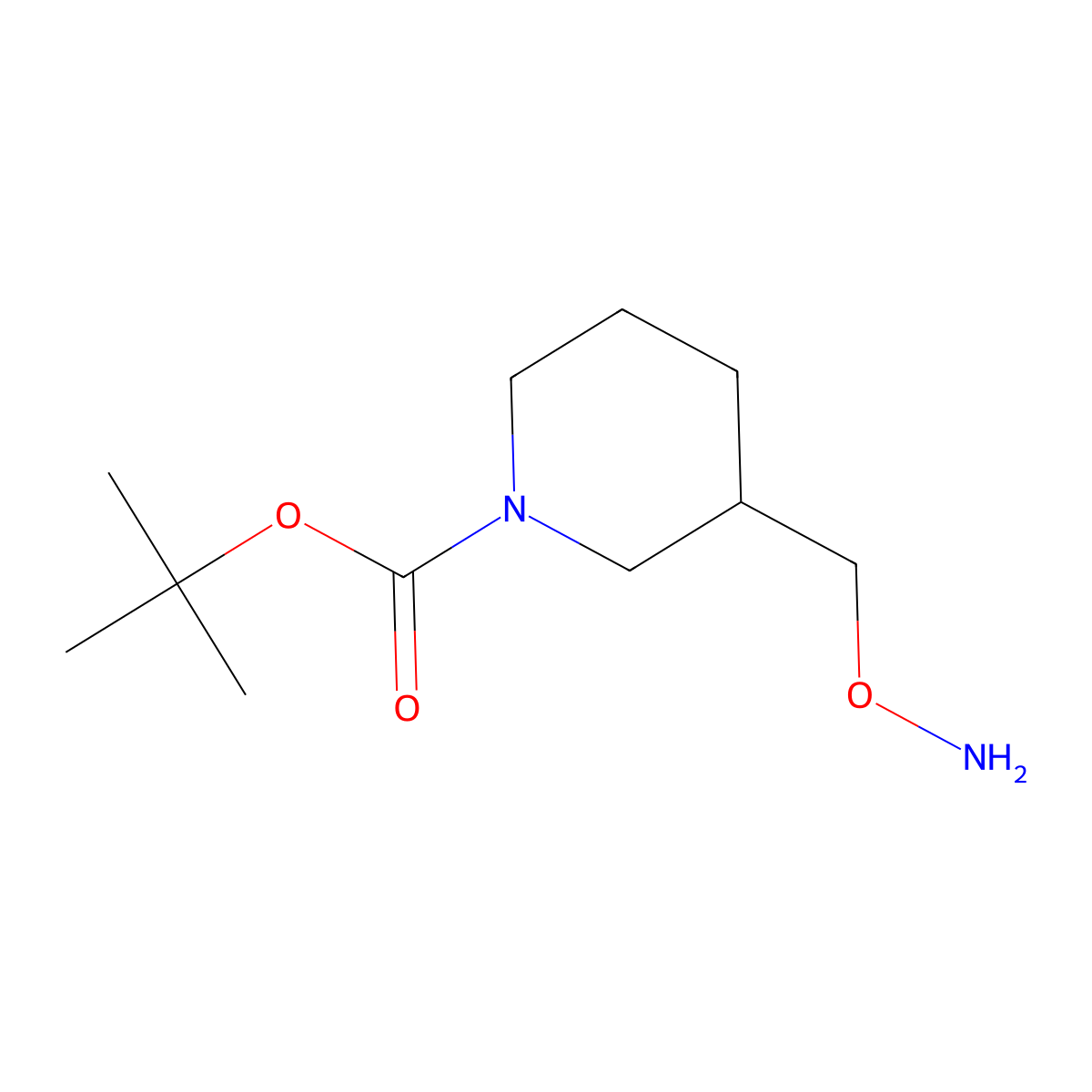 Tert-butyl 3-[(aminooxy)methyl]piperidine-1-carboxylate molecular structure, CAS 1181612-73-6